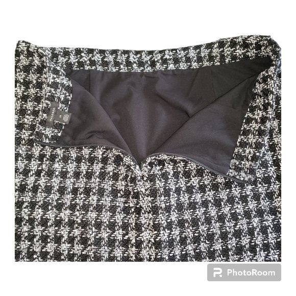 CT695 Halogen Black & White Tweed Skirt 14 - Picture 4 of 6